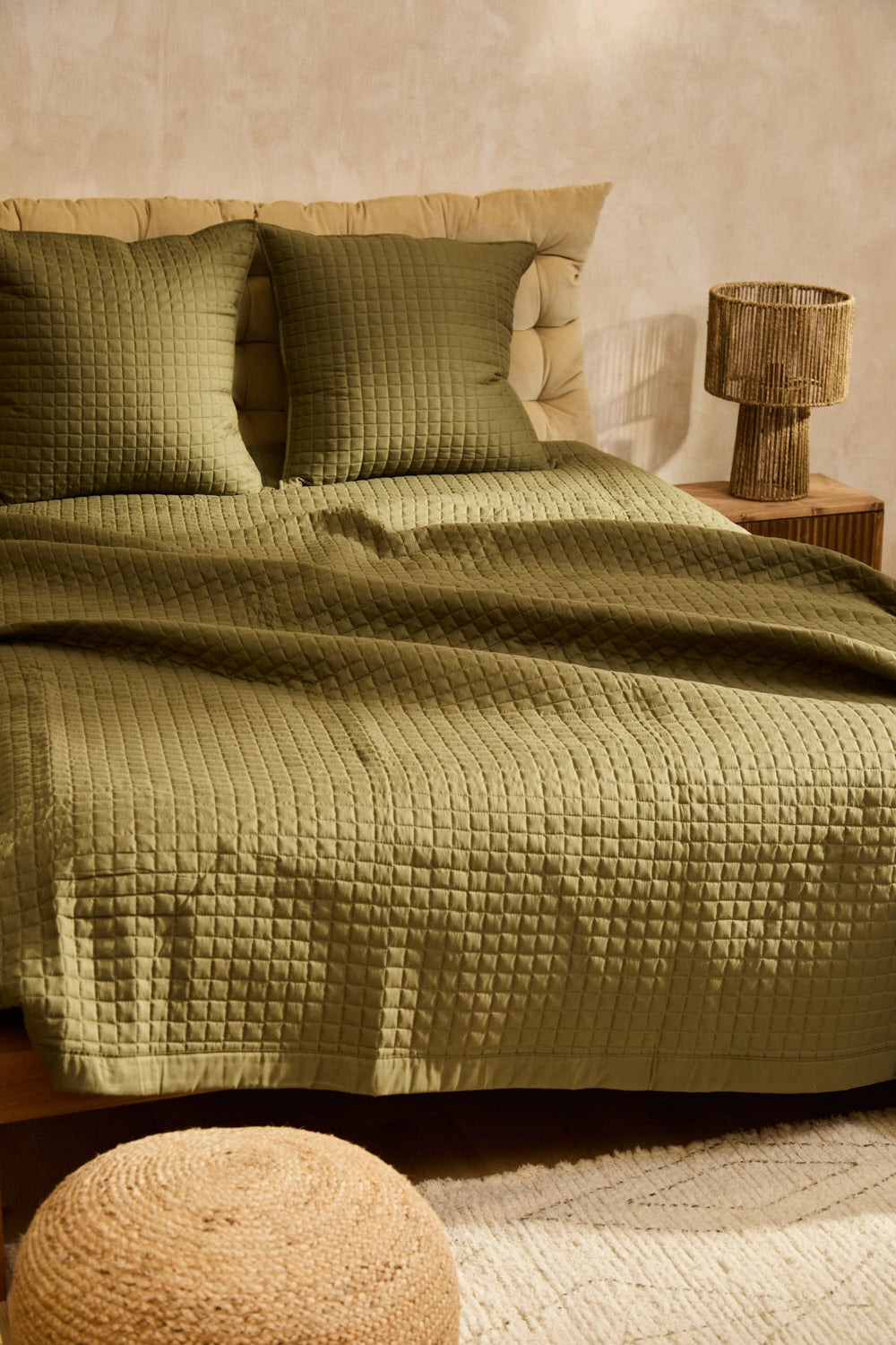 Edredón ligero verde Narbonne Calma House1