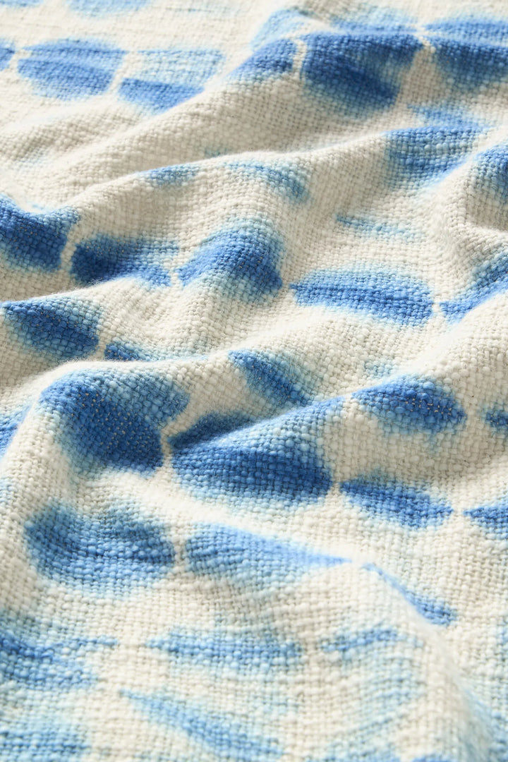 Plaid de algodón tie dye azul Naro-Calma House