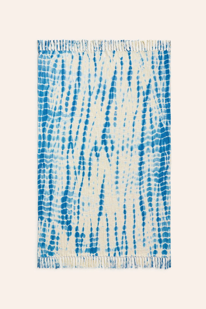 Plaid de algodón tie dye azul Naro-Calma House