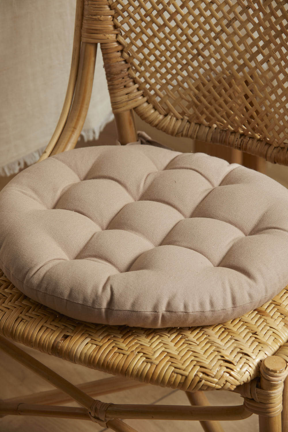 Gavema stone cotton round washable cushion for chair Calma House
