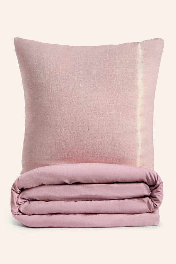 Duvet cover + pillowcase tie dye mauve Mare