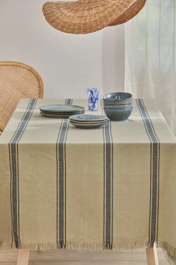 Begur Woven Stripe Tablecloth