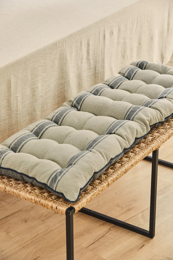 Bench cushion with woven stripe Begur