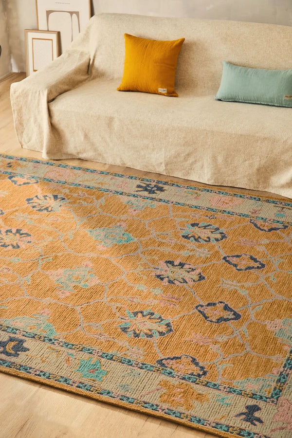 Lila handmade tufted rug with handmade tufting