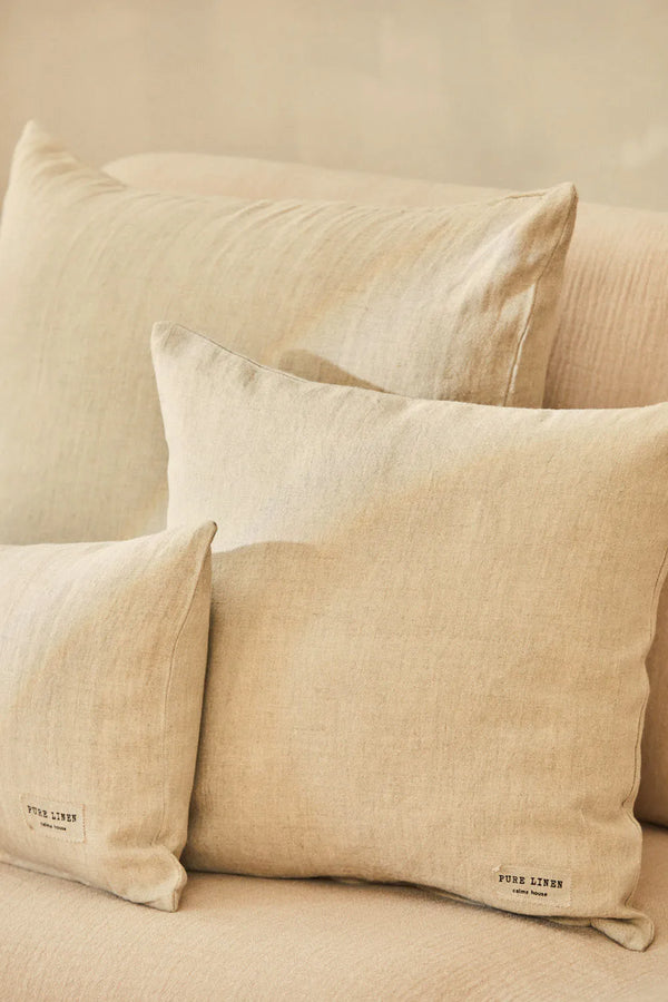 Beige cushion cover 100% linen Lino