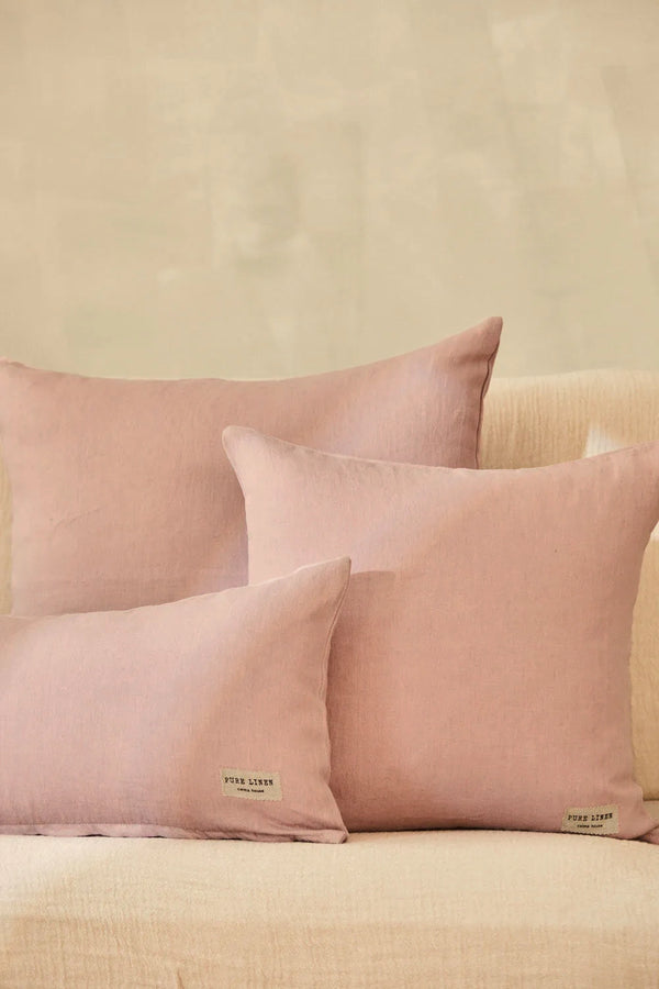 Cushion cover pink Lino2