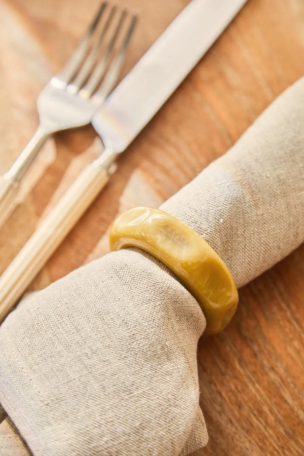 Mango mustard napkin ring