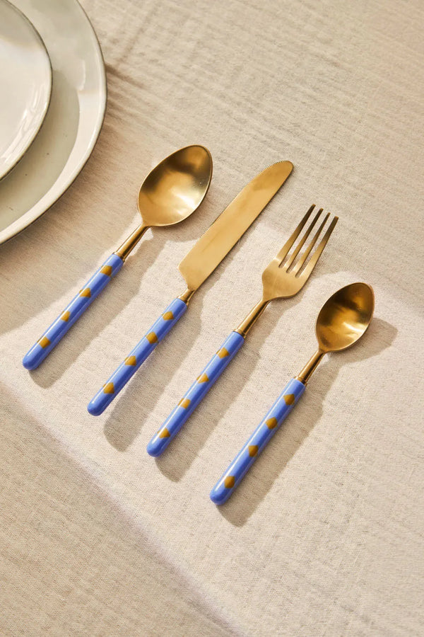 Mango blue cutlery set