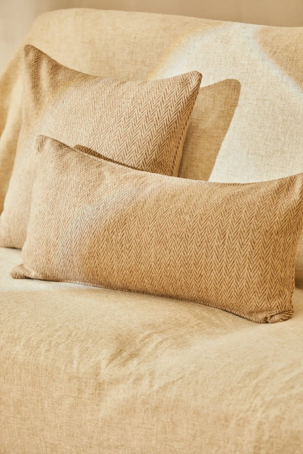 Housse de coussin en laine beige Montana