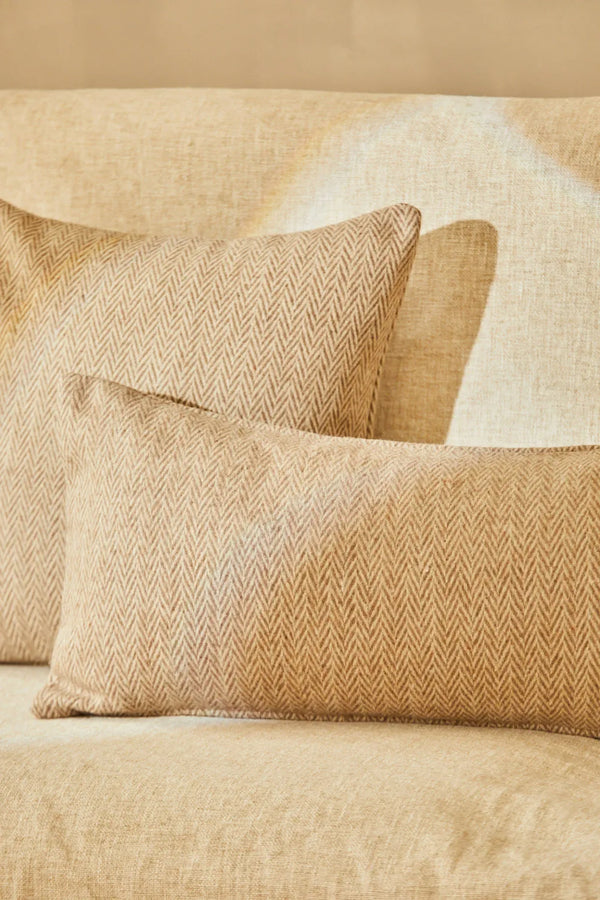 Housse de coussin en laine beige Montana