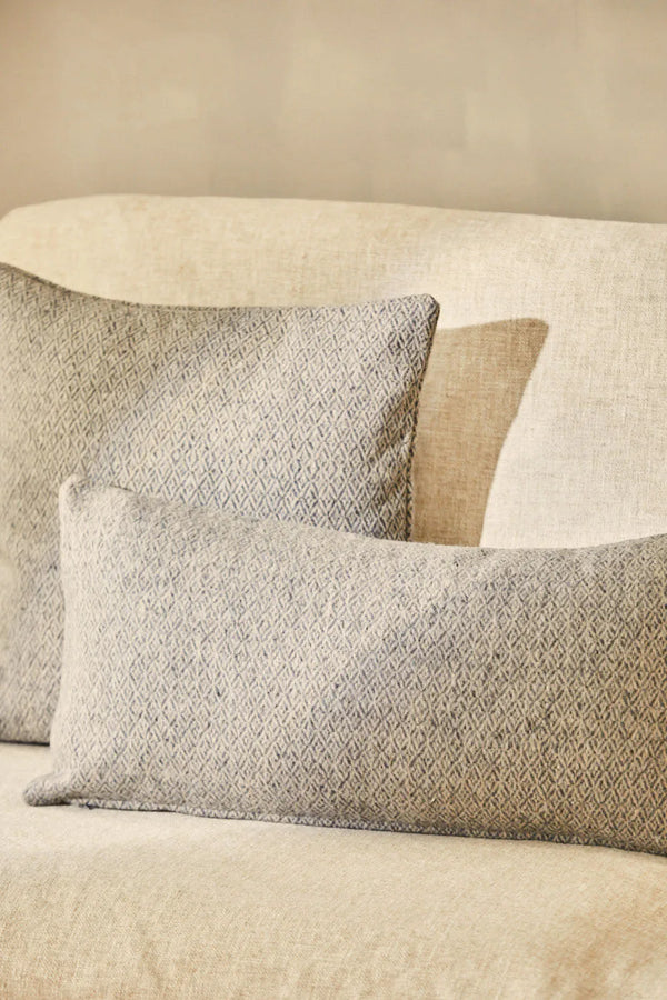 Housse de coussin en laine gris Montana