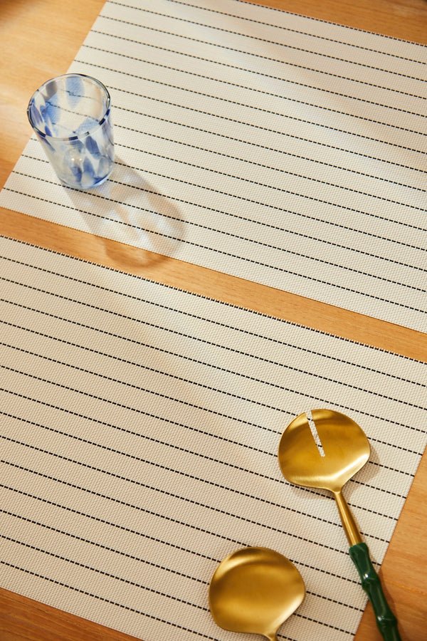 Pla Stripe Braided Stain-Resistant Placemat