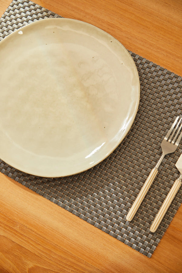 Pla Black Braided Stain-Resistant Placemat