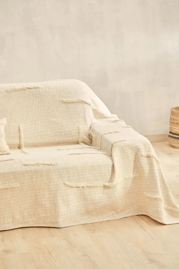 Roma tufted cotton sofa cover