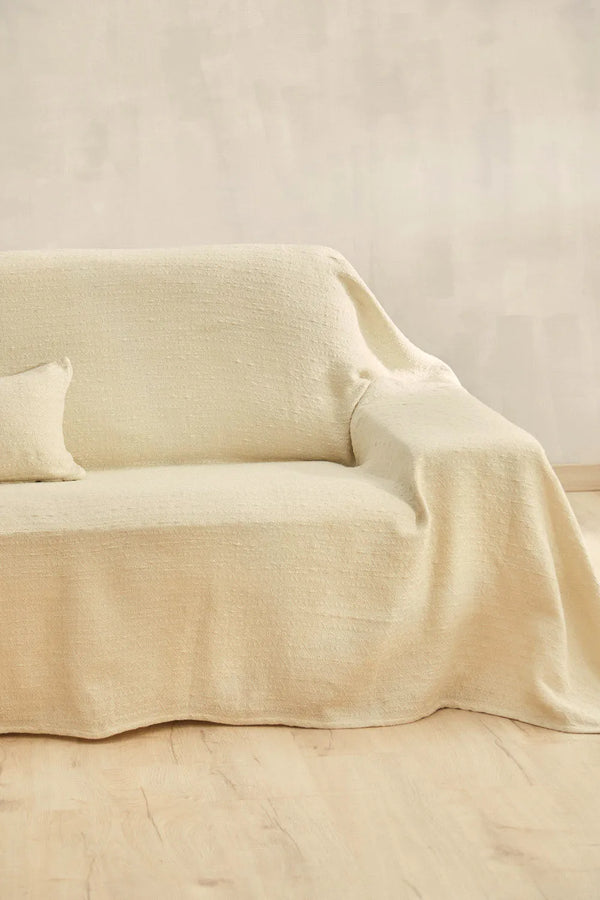 Zurich ecru jacquard sofa cover