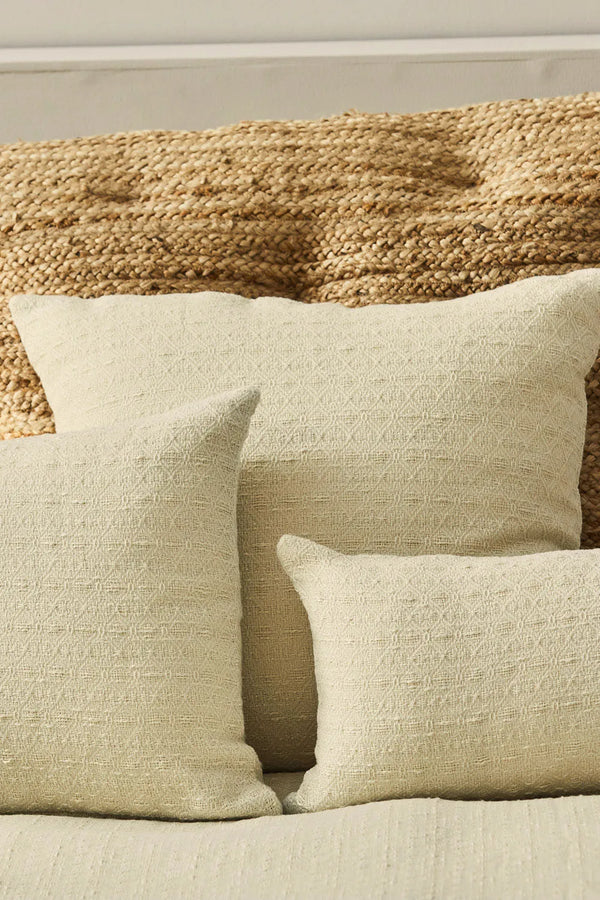 Zurich ecru jacquard cushion cover