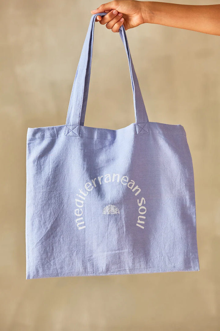 Bolsa tote de algodon azul Rambla Calma House