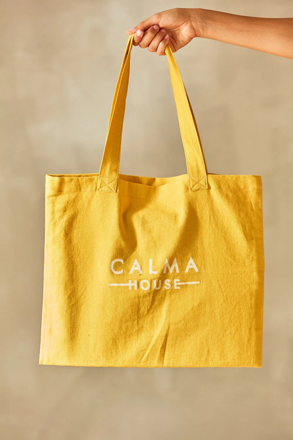 Bolsa tote de algodón mostaza Rambla-Calma House