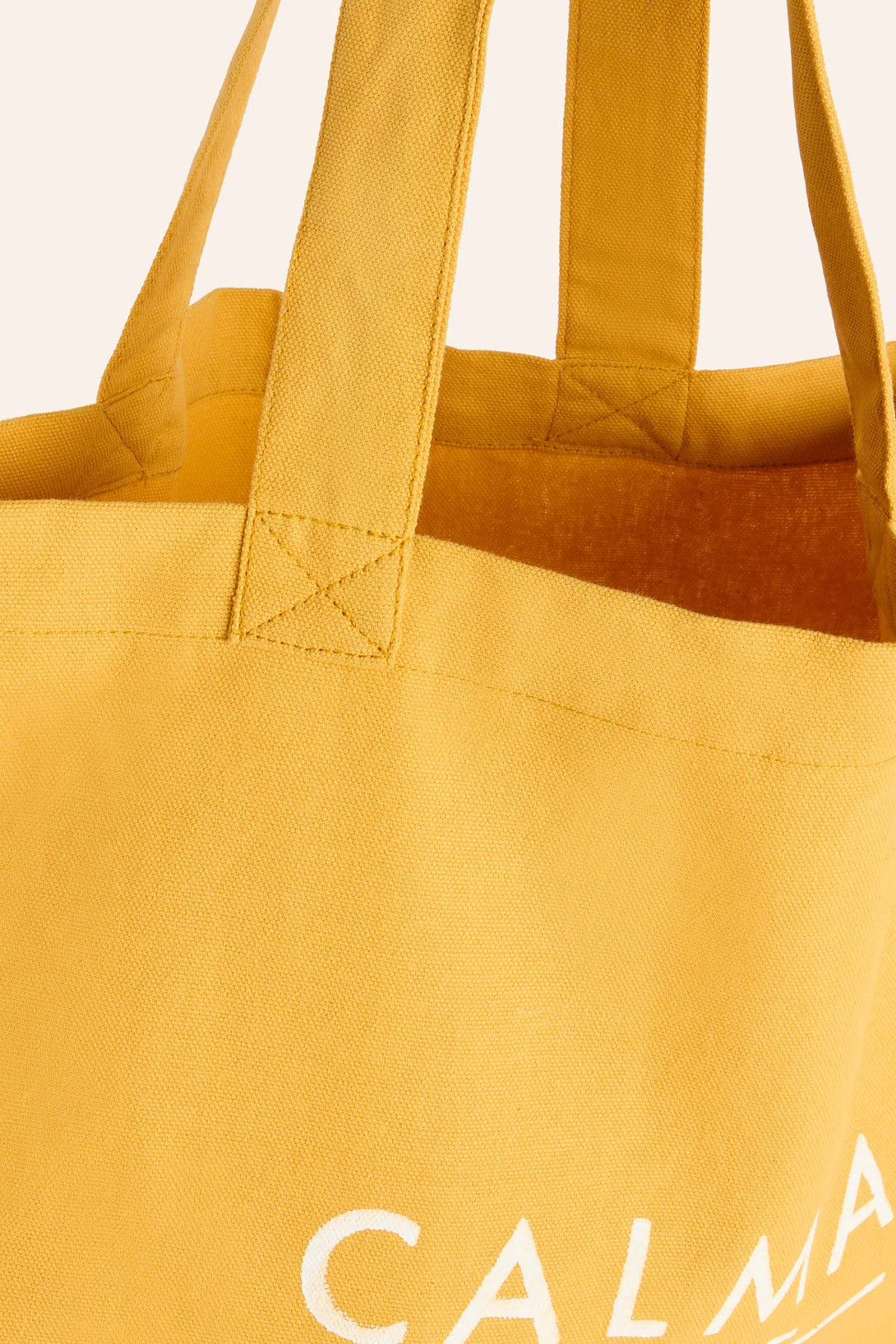 Bolsa tote de algodón mostaza Rambla-Calma House