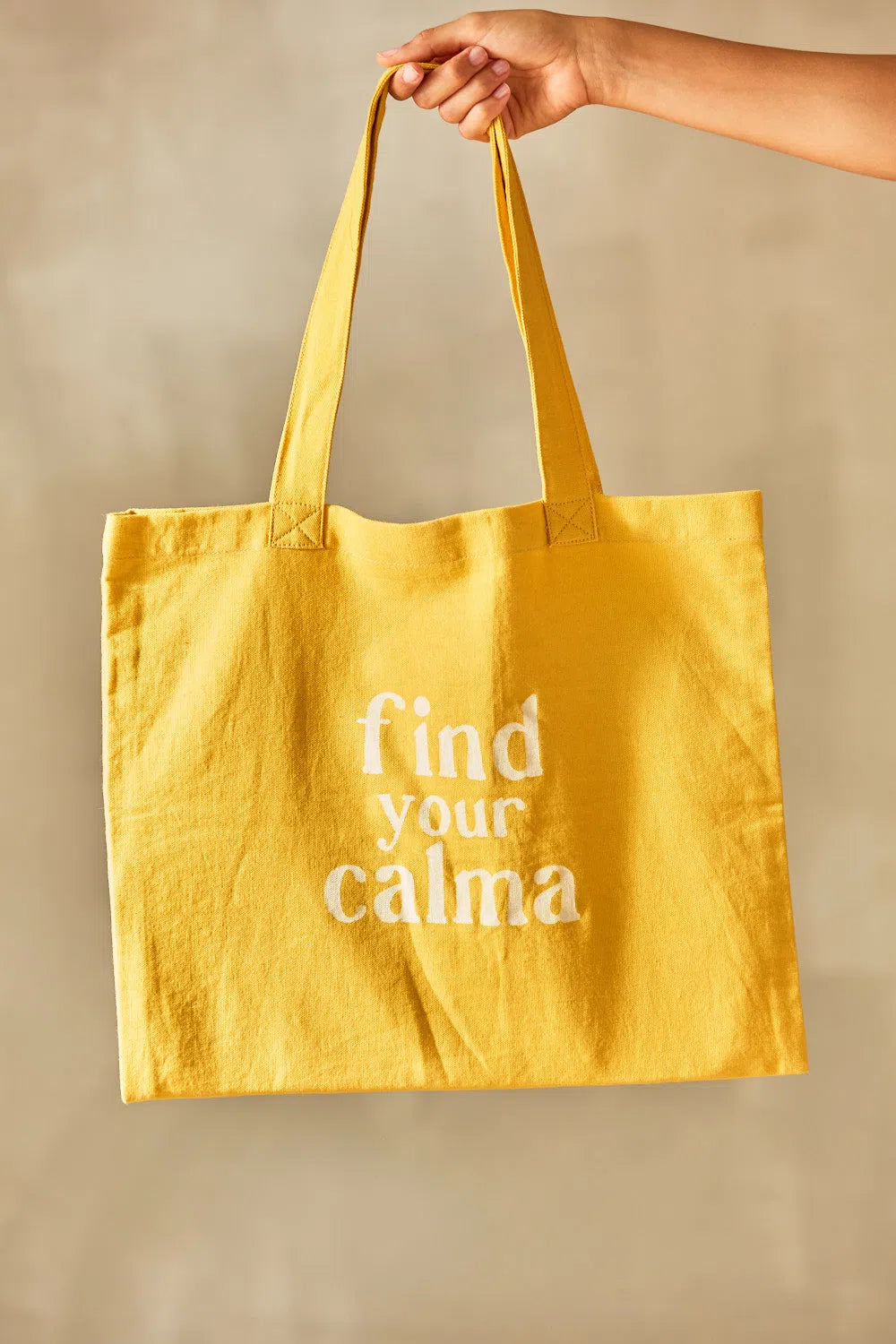 Bolsa tote de algodón mostaza Rambla-Calma House