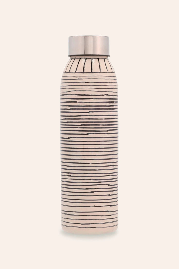 Botella térmica de 500ml de acero con motivos negros Kenia-Calma House