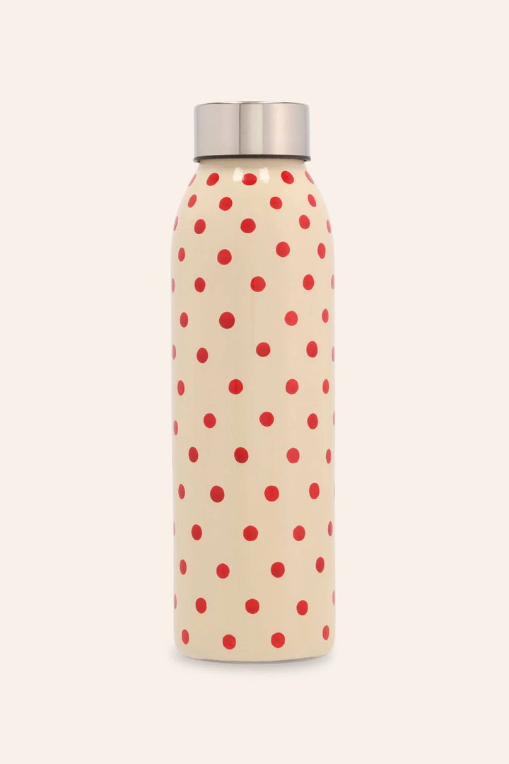 Botella térmica de 500ml de acero con topos rojos Lola-Calma House