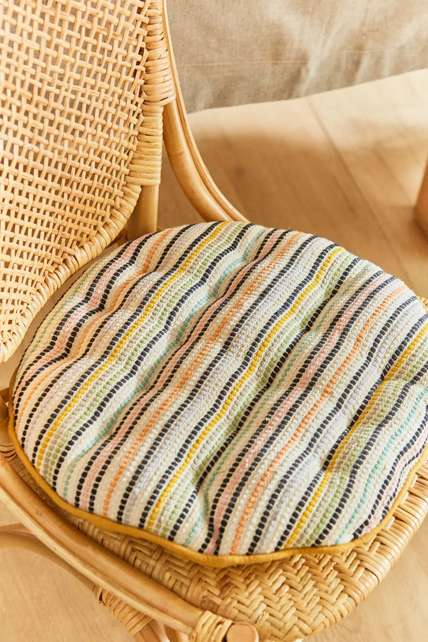 Cojines para sillas y bancos en algodón 100% y fabricados a mano. — Cojines  Para Jardin