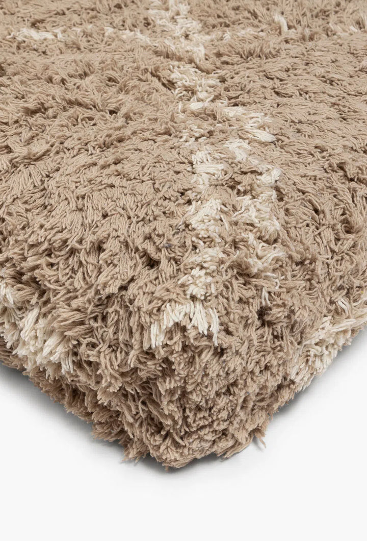 Cojín de suelo de algodón taupe 60x60 CALMA
