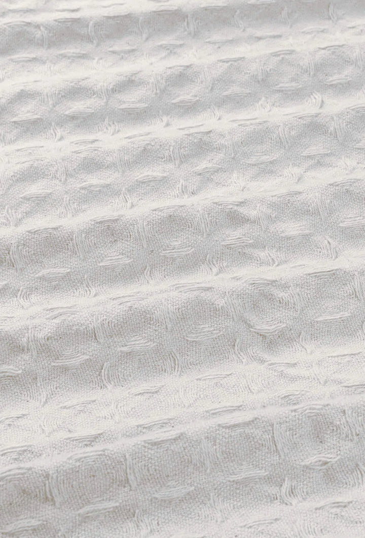 Colcha de algodón nido de abeja blanco Panal-Calma House