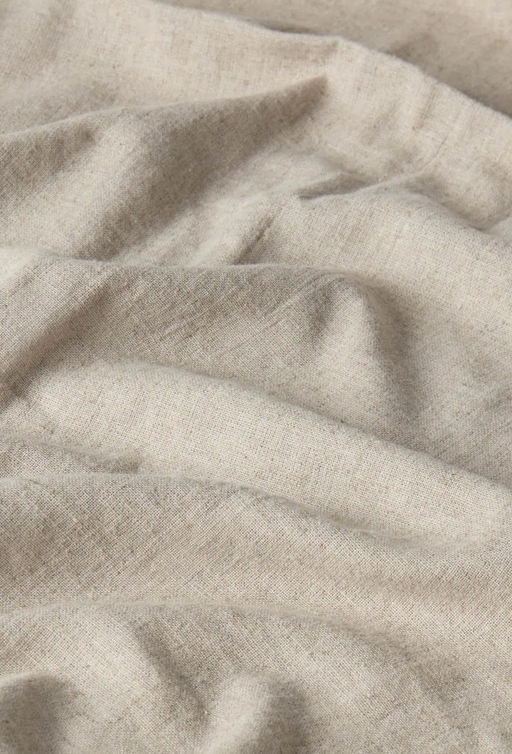 Colcha de lino y algodón Leuka-Calma House