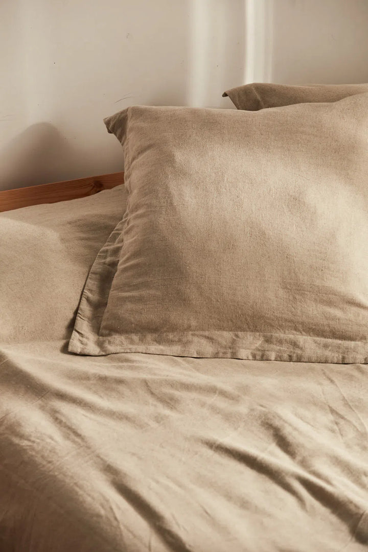 Cuadrante de cama de lino y algodón Leuka-Calma House