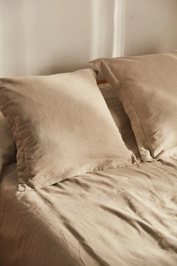 Cuadrante de cama de lino y algodón Leuka-Calma House