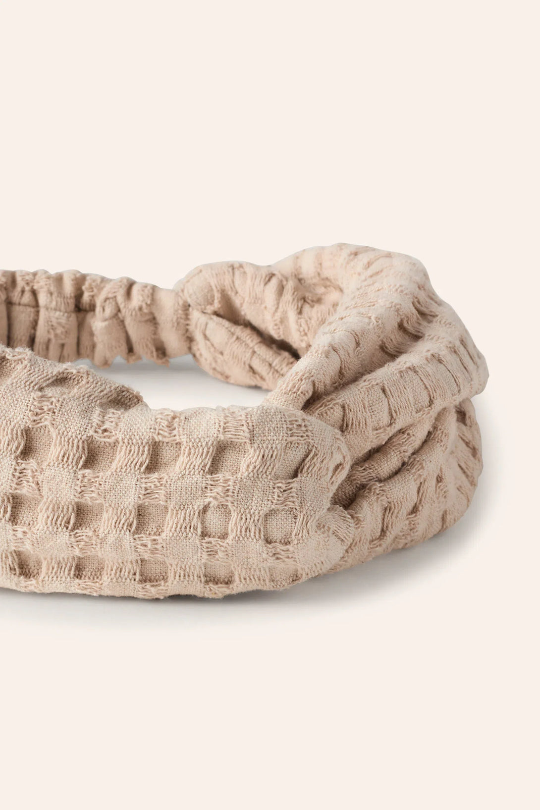 Diadema de algodón color piedra Ola-Calma House