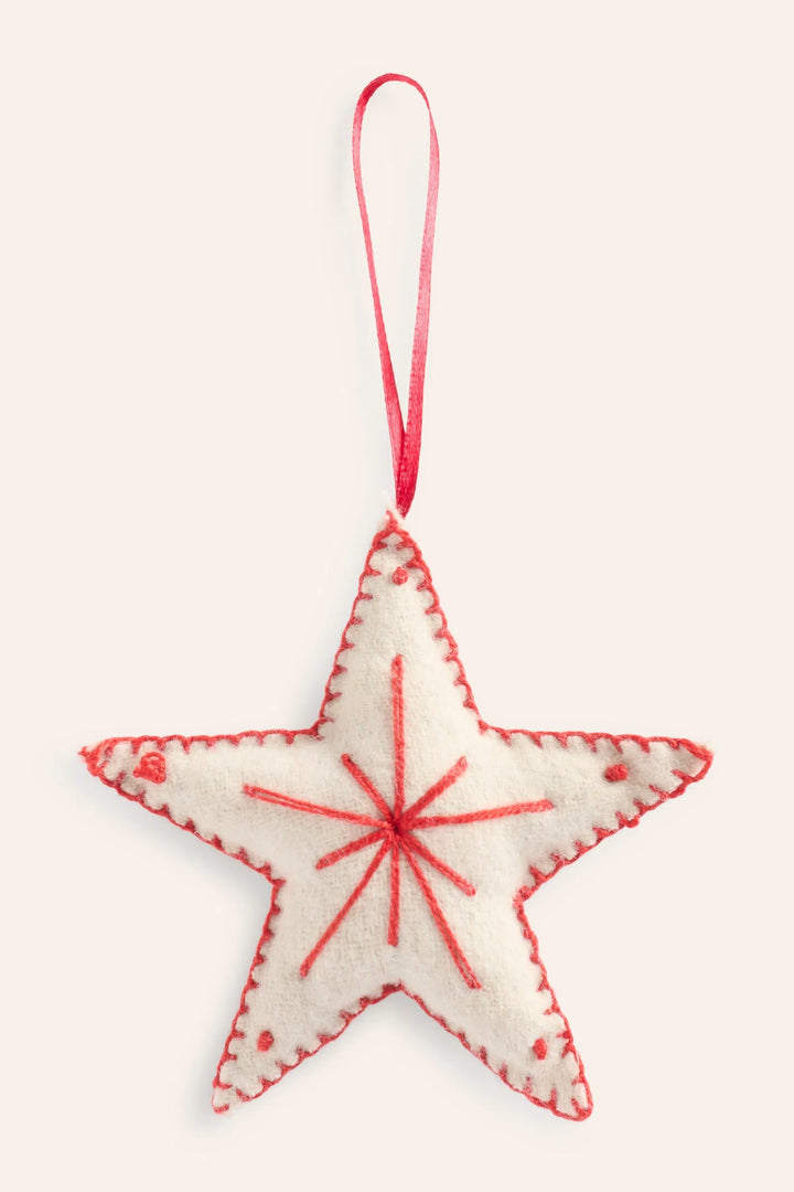 Estrella festiva de fieltro cruda Star-Calma House