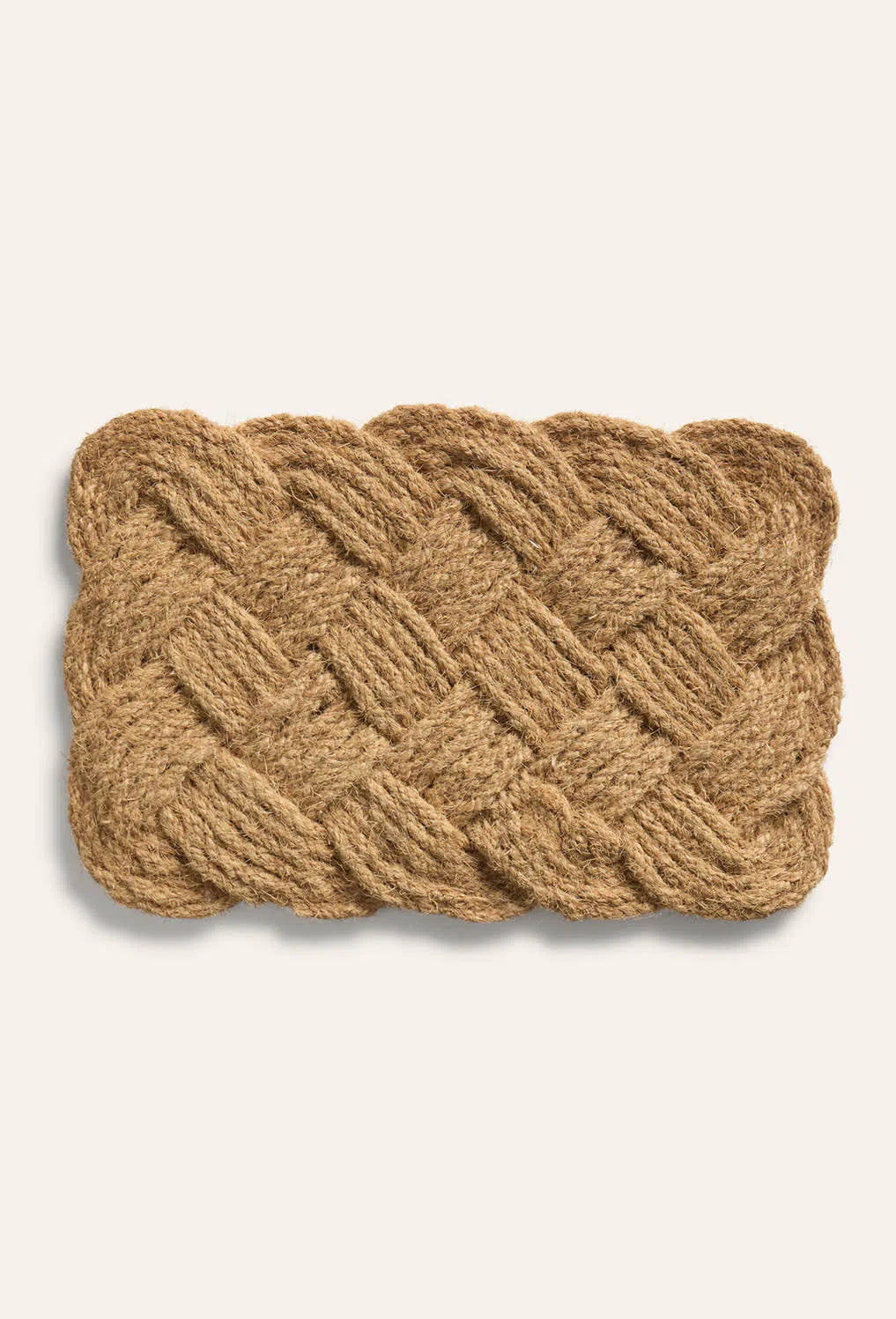 Felpudo efecto trenza de fibra de coco Marina-Calma House