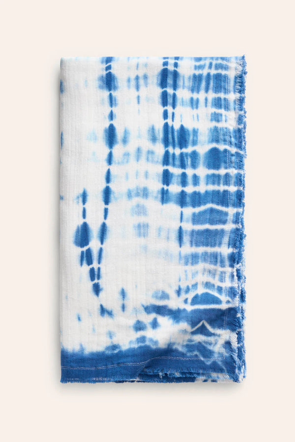 Funda de sofá de algodón tie dye azul Naro-Calma House