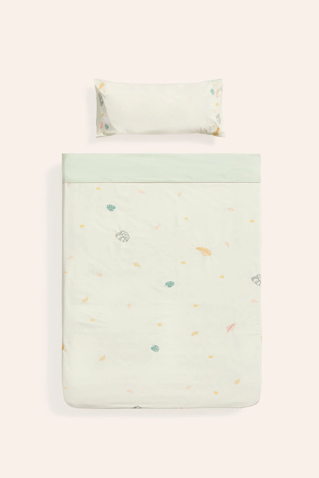 Funda nórdica de cuna + funda de almohada con motivos naturales Zunca-Calma House