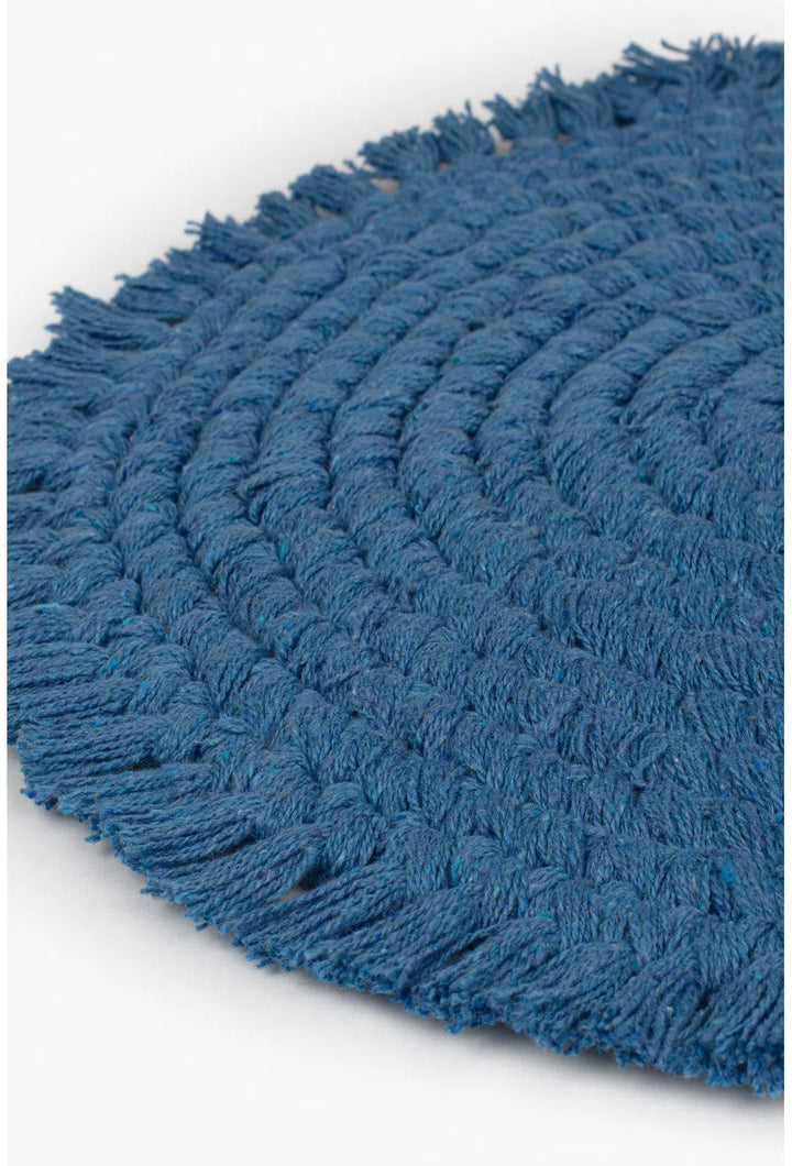 Mantel individual de algodón azul Vera-Calma House