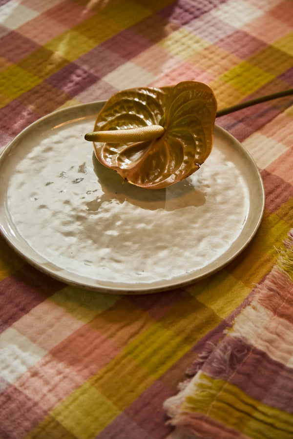 Plato de cerámica pequeño blanco Bisbal