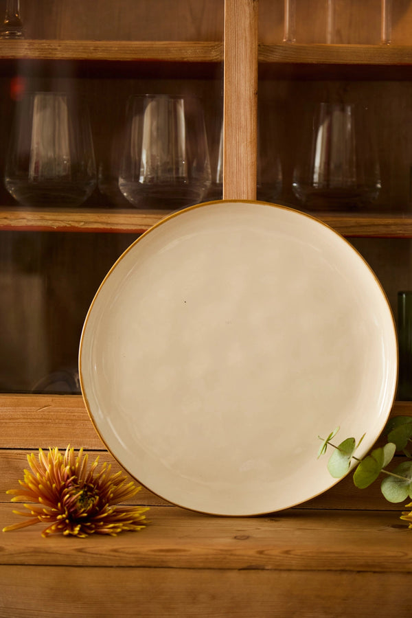 Plato de cerámica pequeño crudo Bisbal