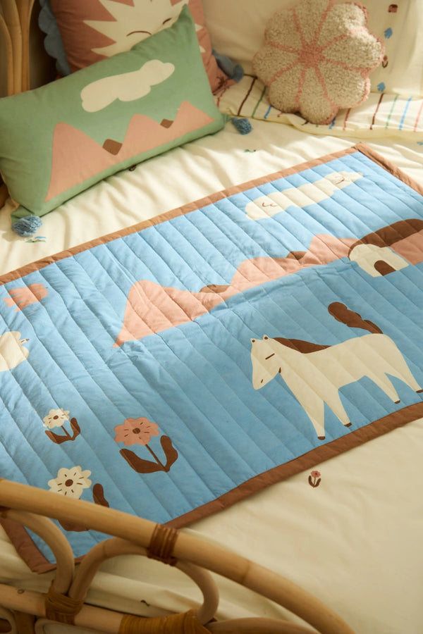 Plaid infantil acolchado Camp