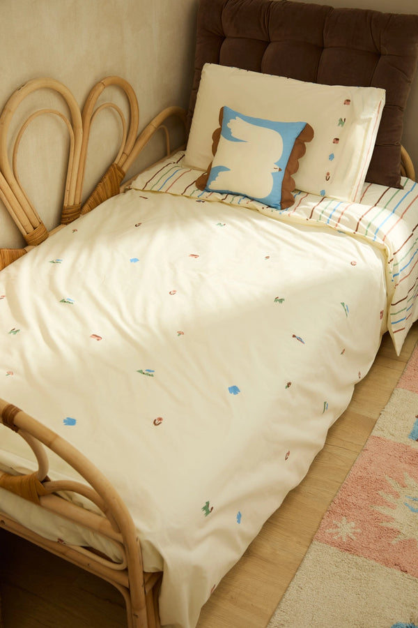 Funda nórdica + juego de almohada con print multicolor Camp