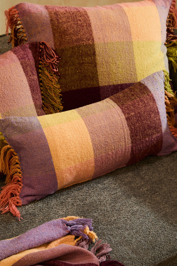 Funda de cojín rectangular afranelada Croma