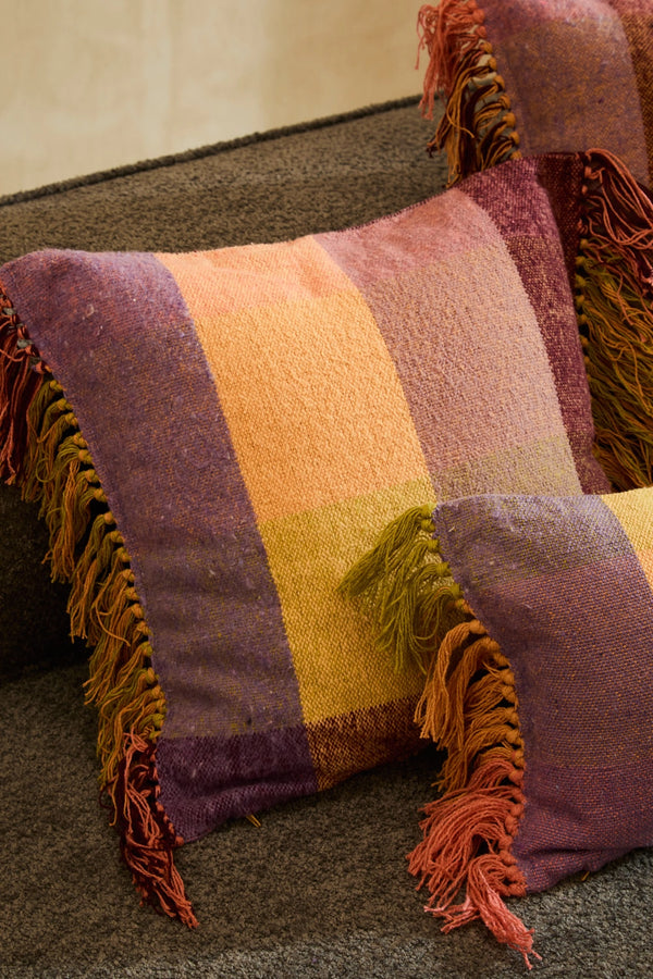 Funda de cojín cuadrada afranelada Croma