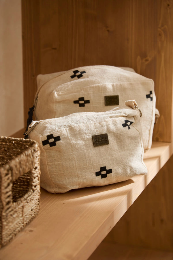 Neceser crudo con estampado Kobe