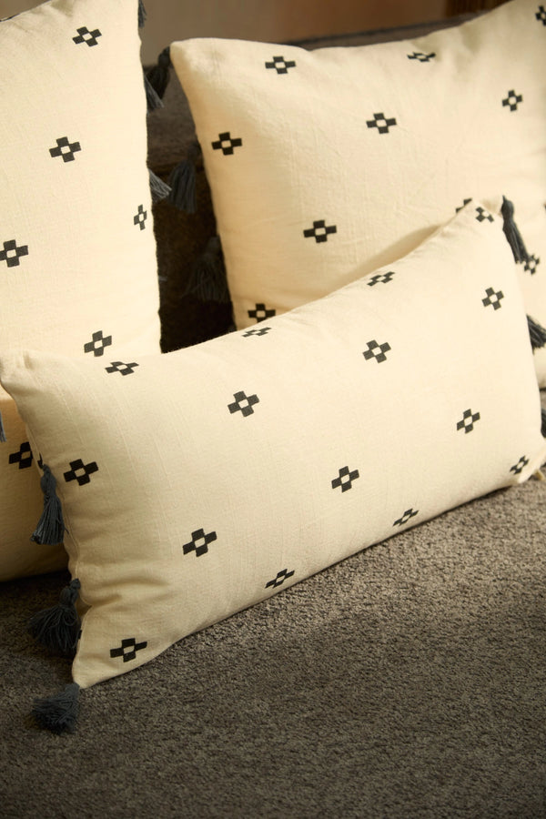 Funda de cojín rectangular de algodón Kobe