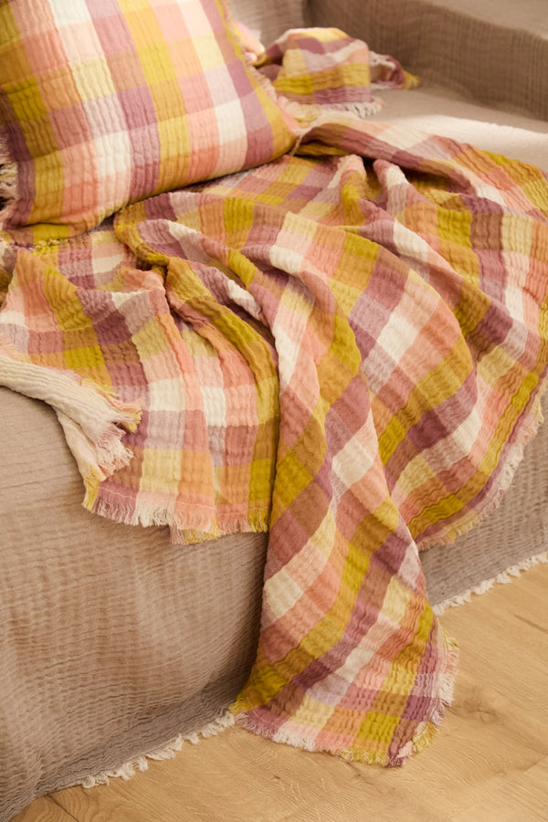 Nasau multicolored gingham cotton plaid