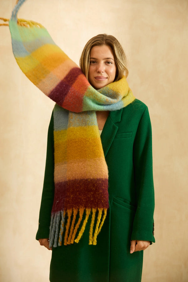 Bufanda a cuadros multicolor Oslo