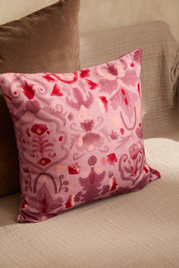 Funda de cojín cuadrada con estampado floral Pina