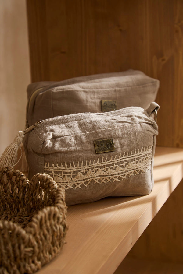 Neceser de algodón bordado Traste